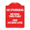 Signmission Beyond This Point Fire Access Lane, Red & White Aluminum Sign, 18" x 24", RW-1824-24327 A-DES-RW-1824-24327 - alternate 1